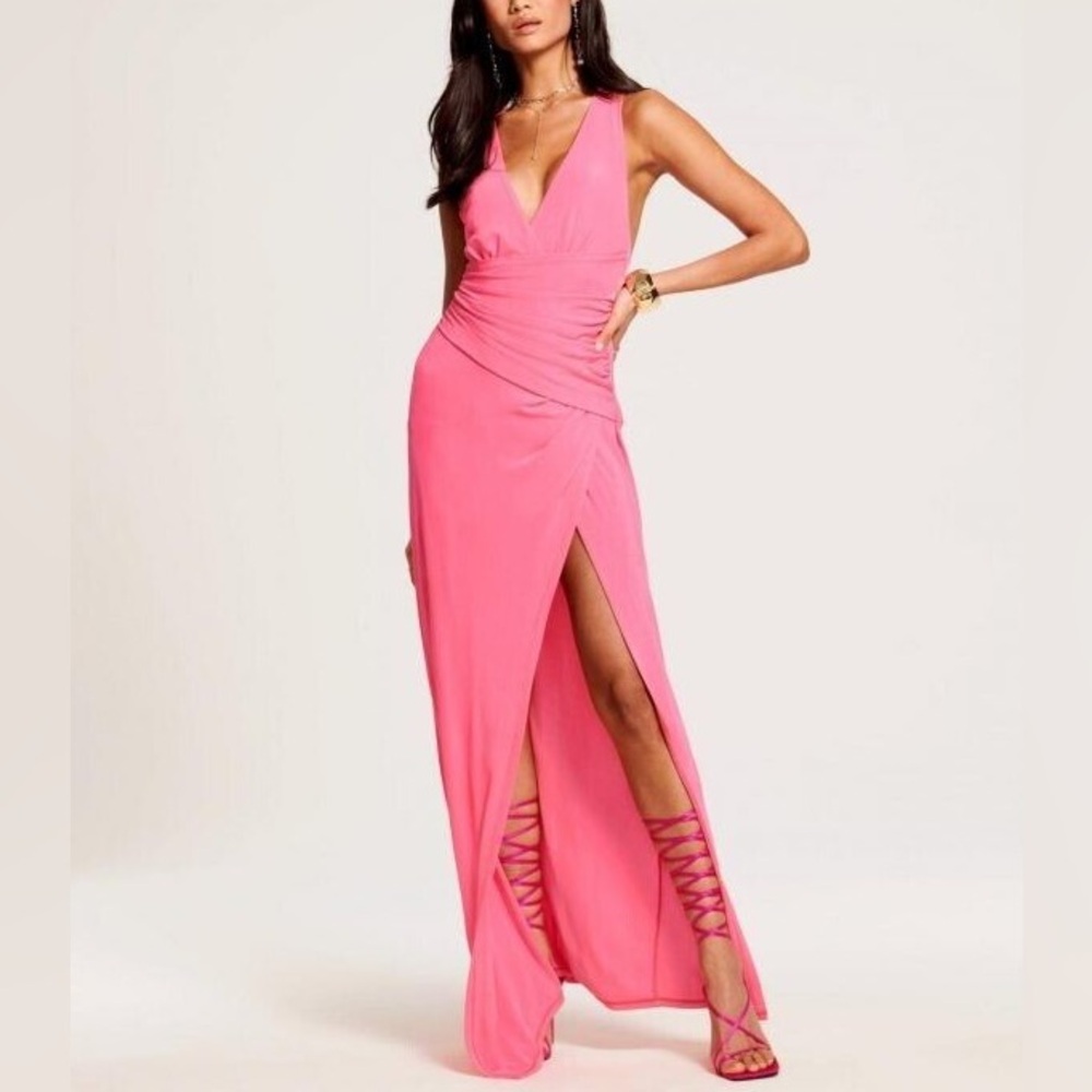 Ramy Brook Pink Gemma Slit Dress